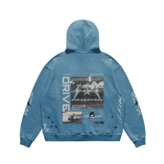 Future Foundation - Drive (Shadow Blue) - 440GSM Super Heavyweight Hoodie