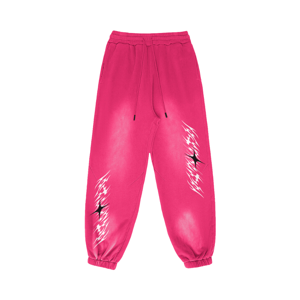 Future Foundation - Strider (Dark Pink) 400GSM Sun Faded Sweatpants