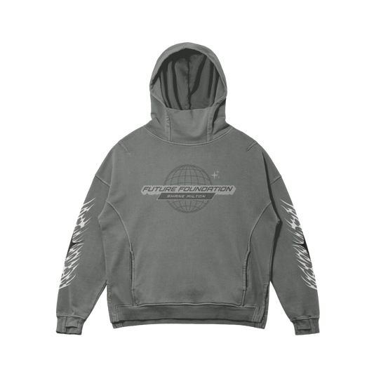 Future Foundation Turtleneck Hoodie (Neutral Grey)