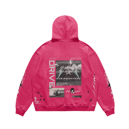 Future Foundation - Drive (Dark Pink) - 440GSM Super Heavyweight Hoodie