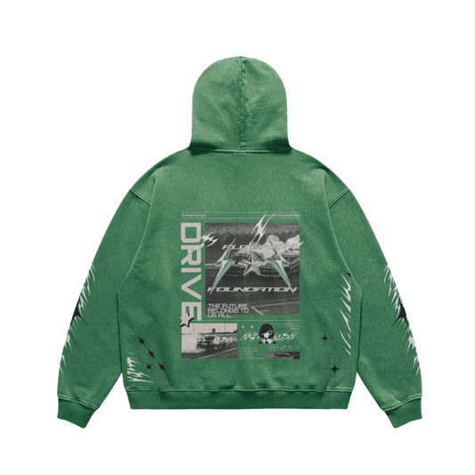 Future Foundation - Drive (Cactus Green) - 440GSM Super Heavyweight Hoodie