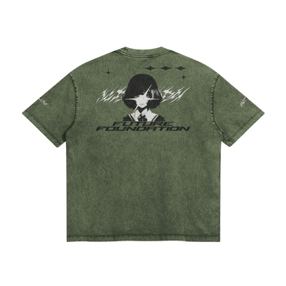 Future Foundation - Love (Rifle Green) - Snow Wash Graphic Tee