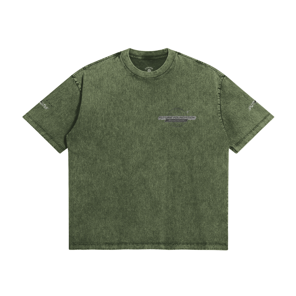 Future Foundation - Love (Rifle Green) - Snow Wash Graphic Tee