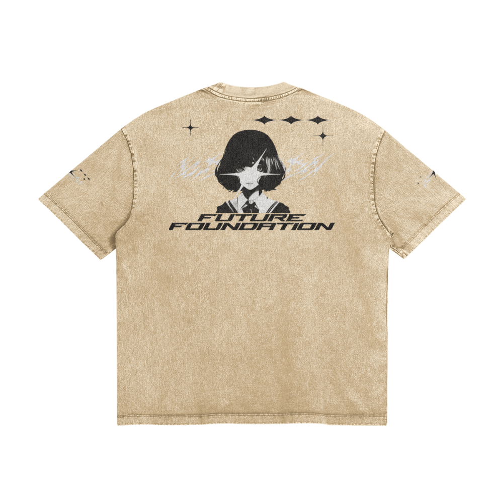 Future Foundation - Love (Khaki) - Snow Wash Graphic Tee