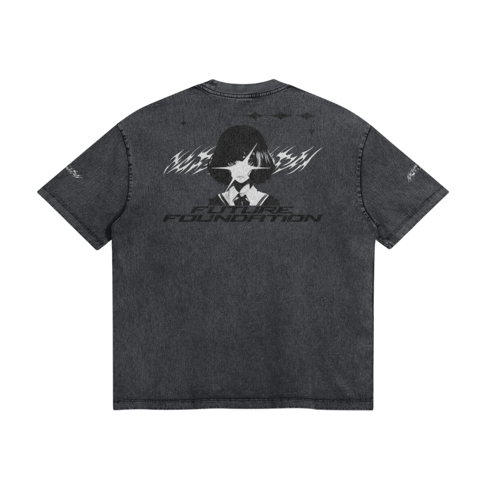 Future Foundation - Love (Dark Grey) - Snow Wash Graphic Tee