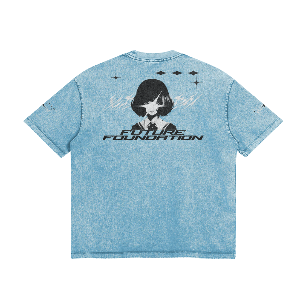 Future Foundation - Love (Pastel Blue) - Snow Wash Graphic Tee