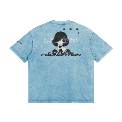 Future Foundation - Love (Pastel Blue) - Snow Wash Graphic Tee