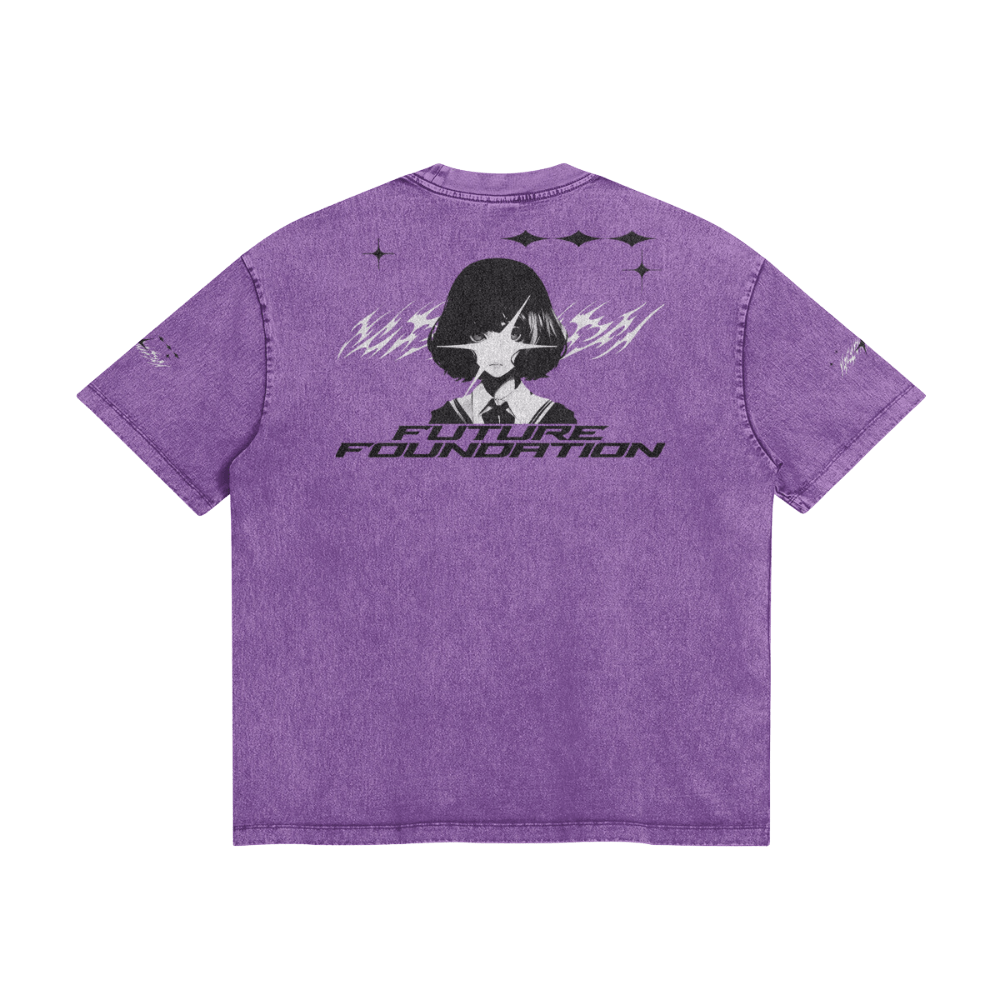 Future Foundation - Love (Dark Lavender) - Snow Wash Graphic Tee