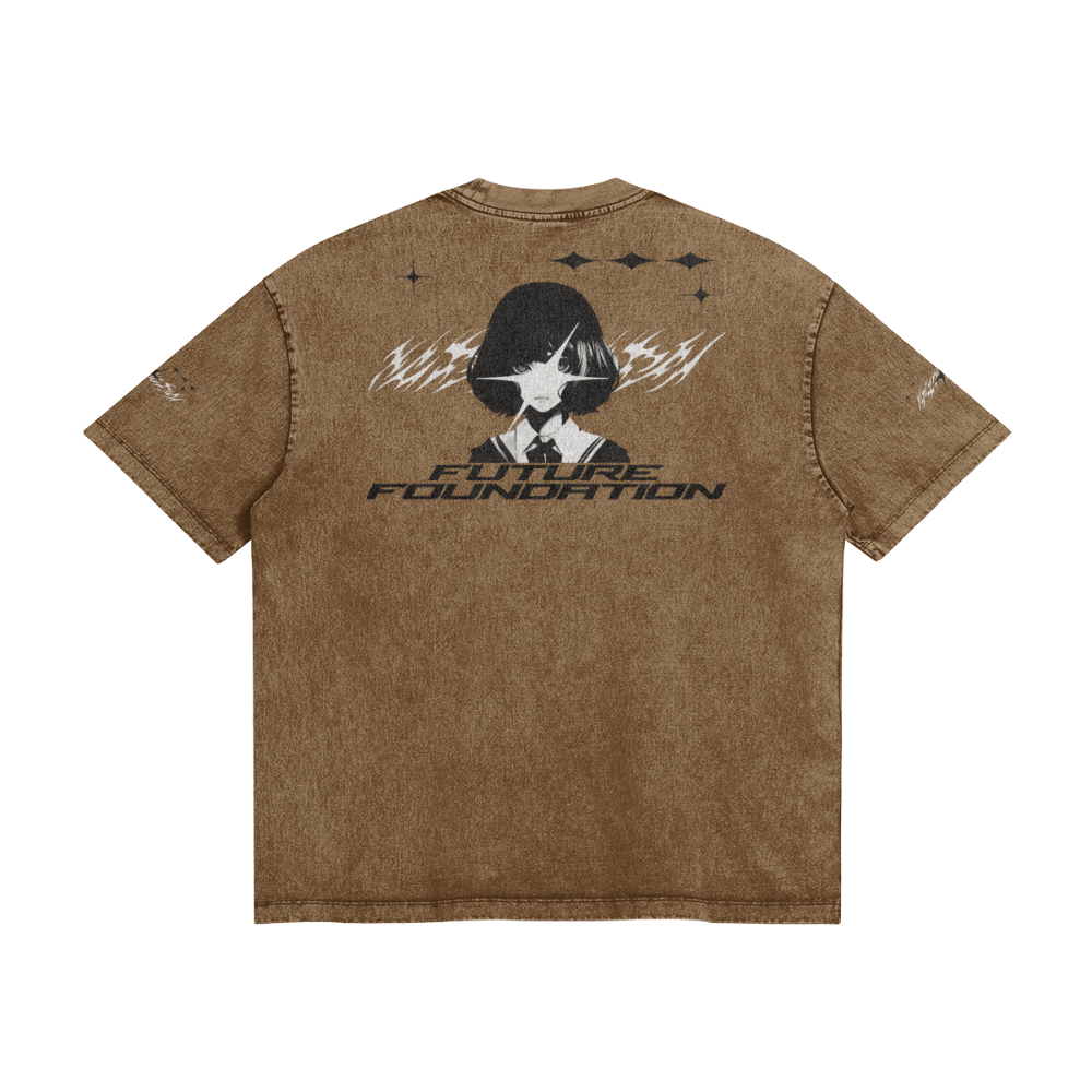 Future Foundation - Love (Brown) - Snow Wash Graphic Tee