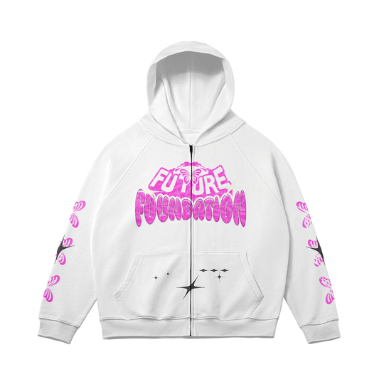 Future Foundation - Butterfly Full-zip Hoodie (White)