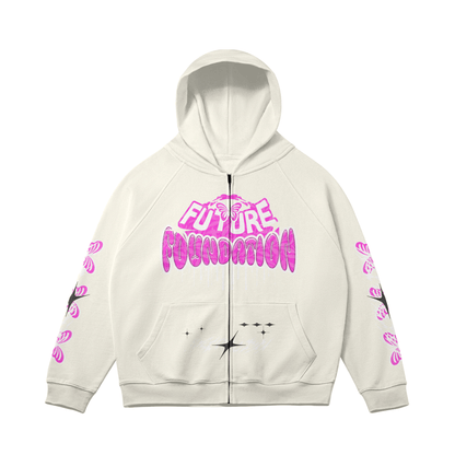 Future Foundation - Butterfly Full-zip Hoodie (Rice Apricot)