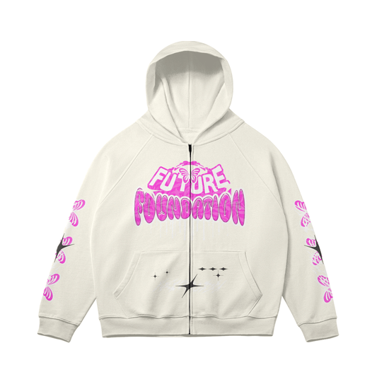 Future Foundation - Butterfly Full-zip Hoodie (Rice Apricot)