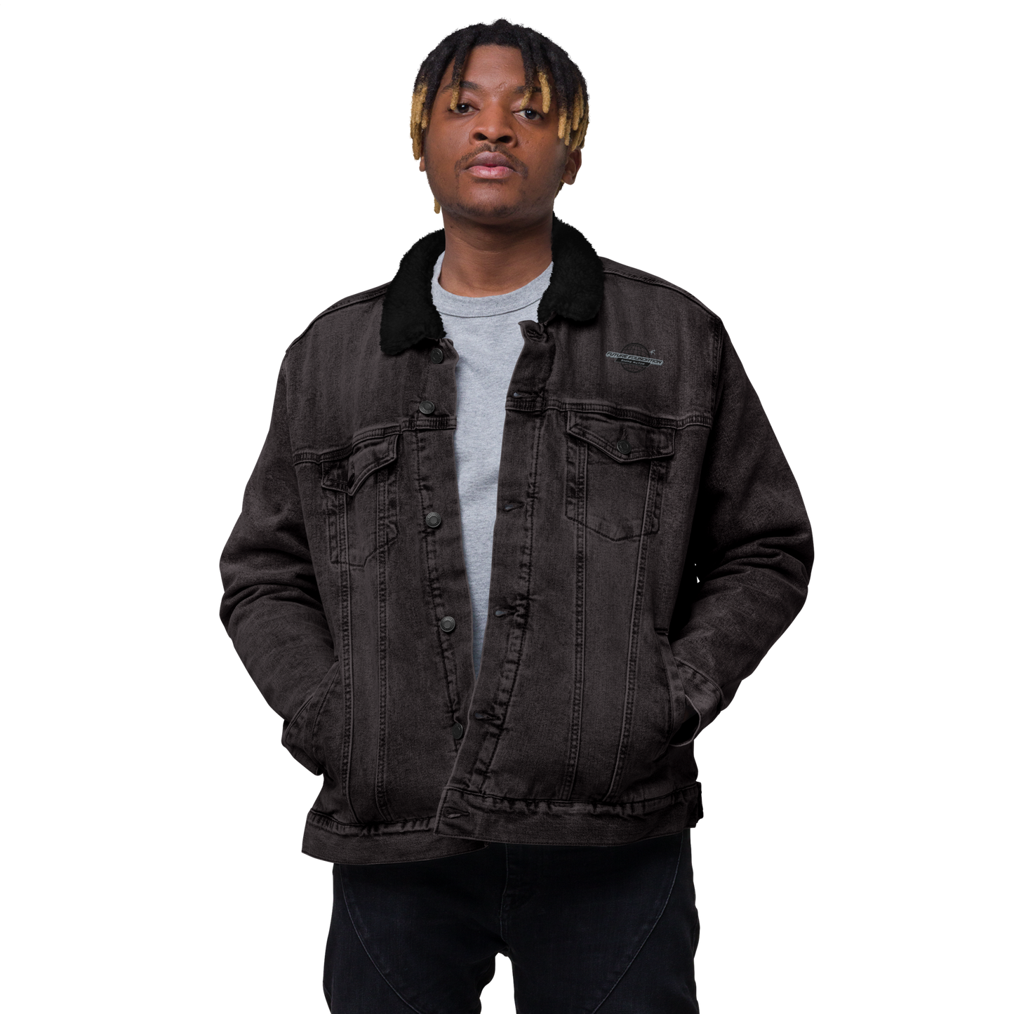 Future Foundation Bat - Denim Sherpa Jacket - Shane Milton