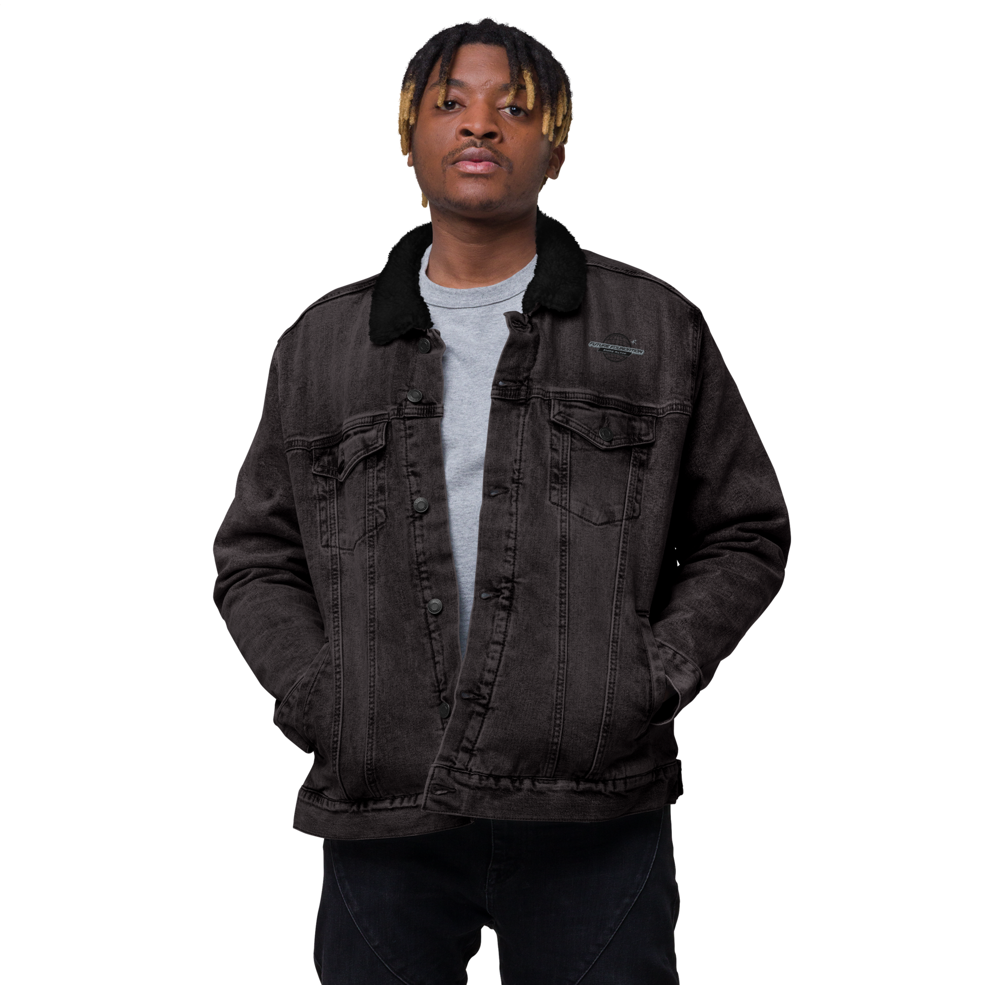 Future Foundation Bat - Denim Sherpa Jacket - Shane Milton