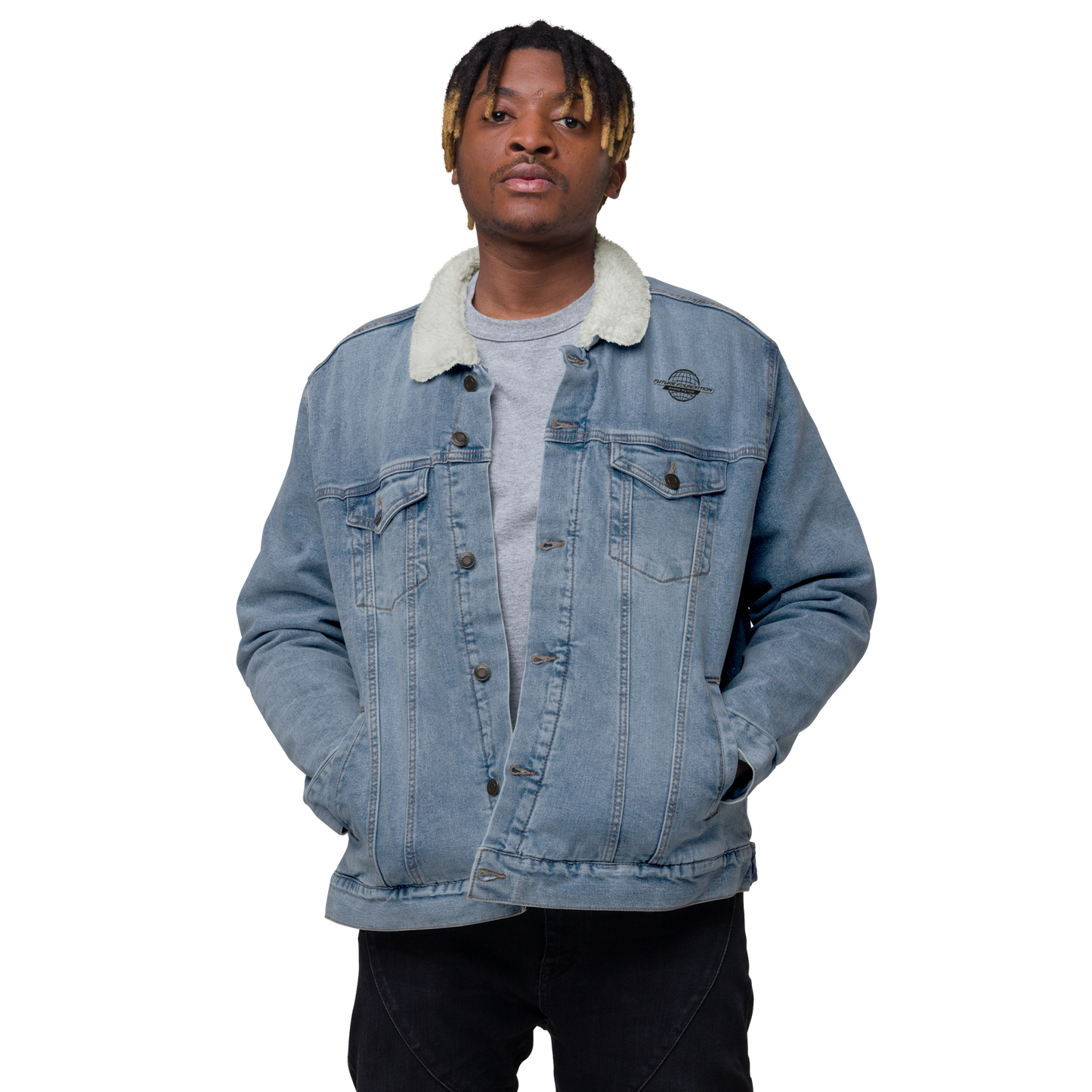 Future Foundation Bat - Denim Sherpa Jacket - Shane Milton