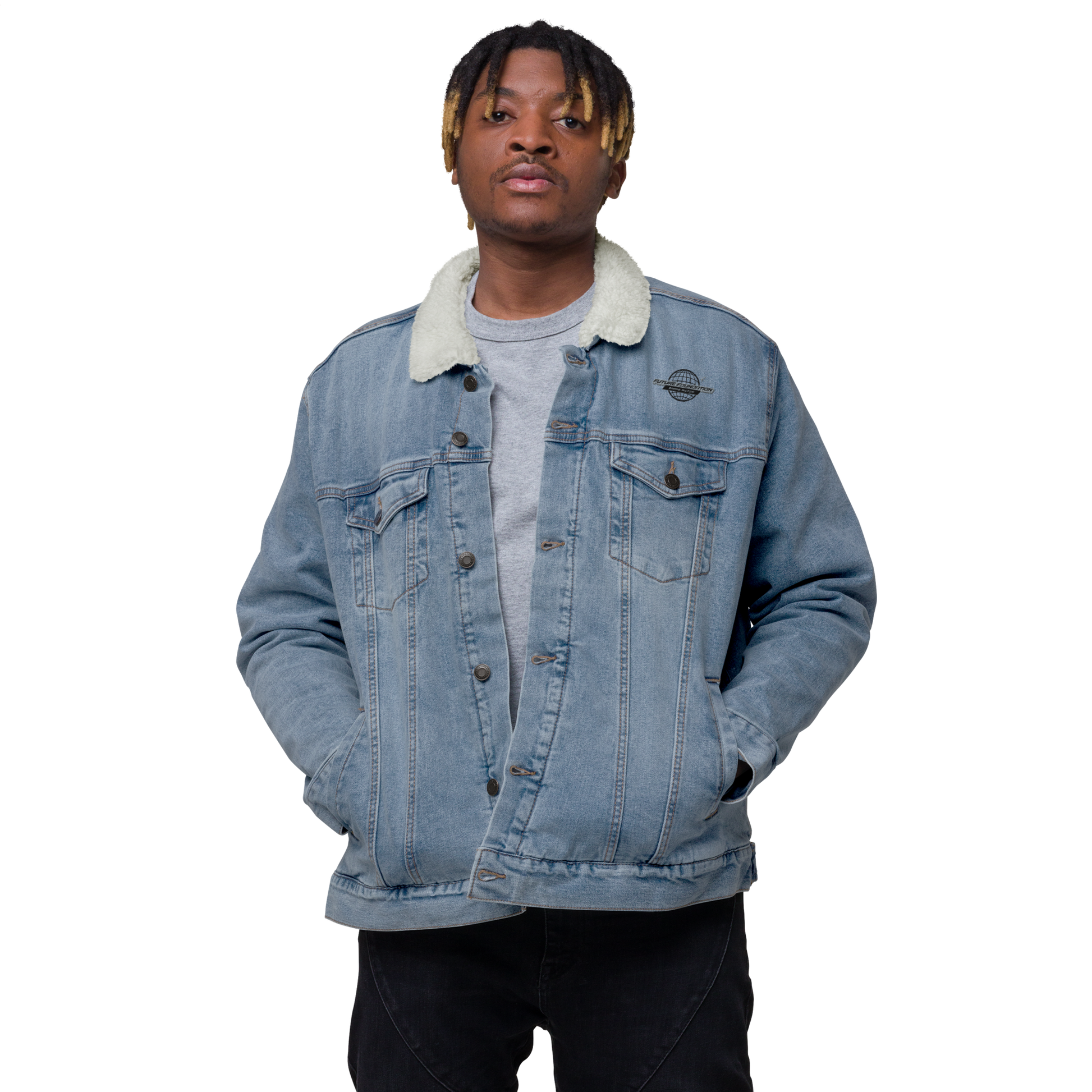 Future Foundation Bat - Denim Sherpa Jacket - Shane Milton